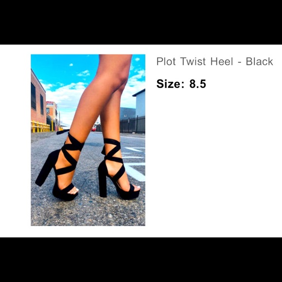 8.5 Platform heels with tie option - Picture 1 of 1